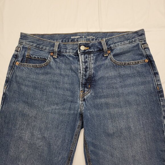 Old Navy Womens Jeans Size 10 Slouchy Taper Mid Rise Button Fly Crop 35 X 24 - Picture 2 of 13